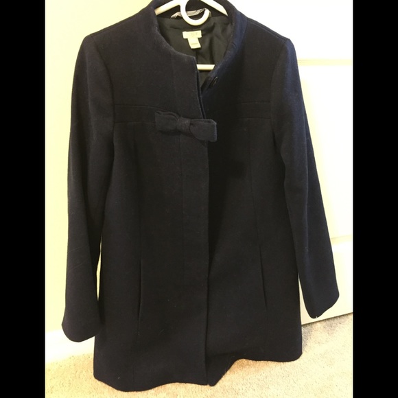 j crew bow front coat